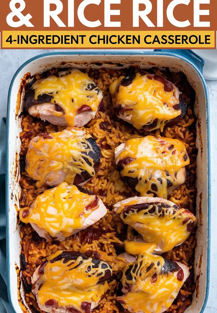 BBQ Chicken and Rice Casserole
