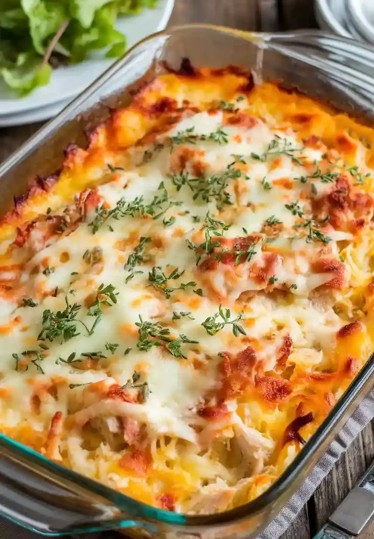 Keto Chicken Cheese Casserole