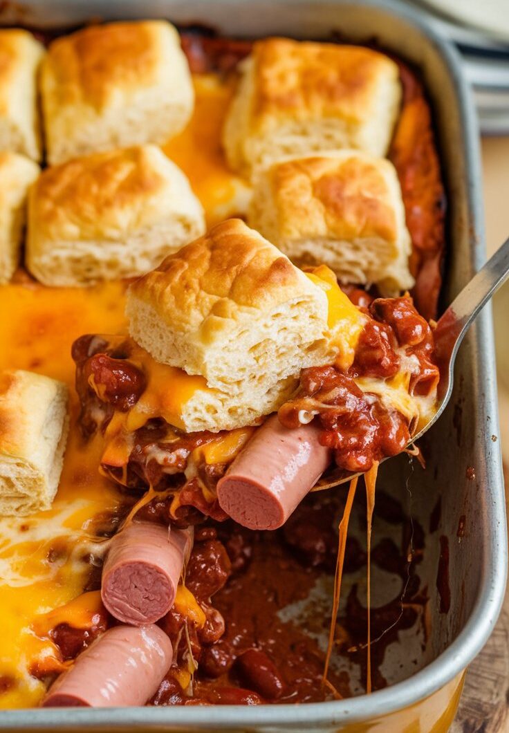 Chili Cheese Dog Casserole