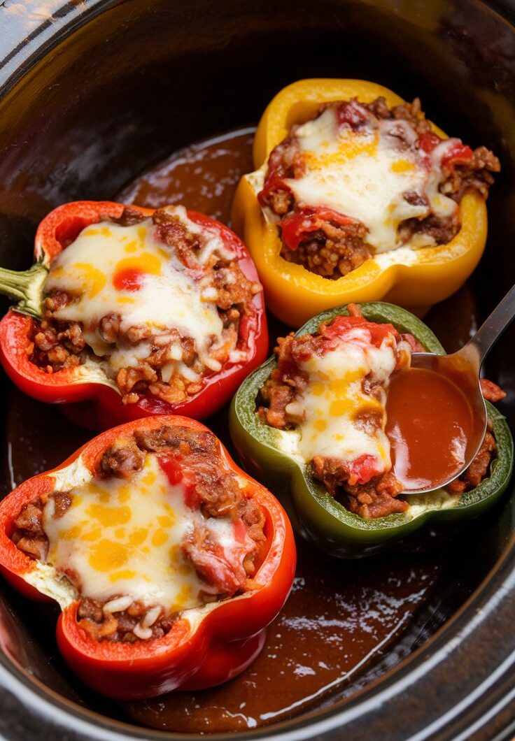 Slow Cooker Stuffed Peppers