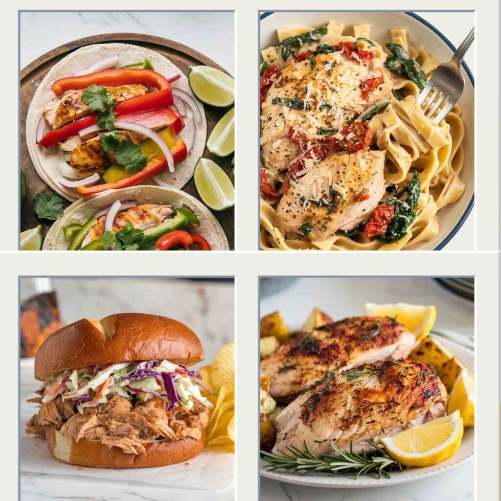 4 different easy dump and go crockpot dinners