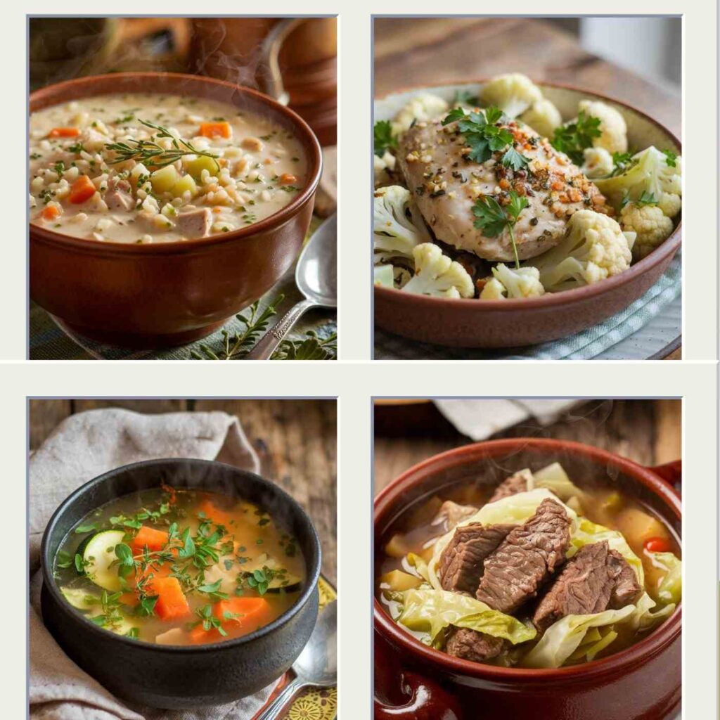 4 different healthy crockpot dinners