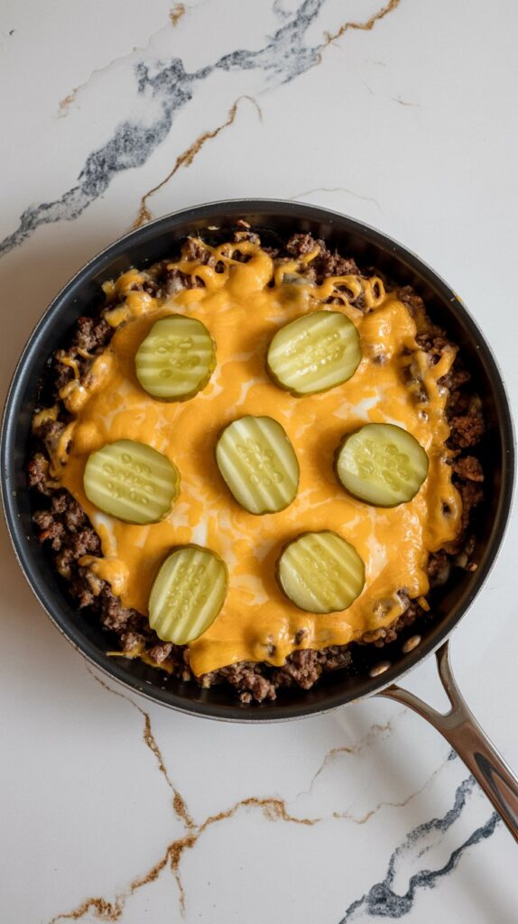 A skillet filled with browned sausage slices and colorful sautéed bell peppers and onions