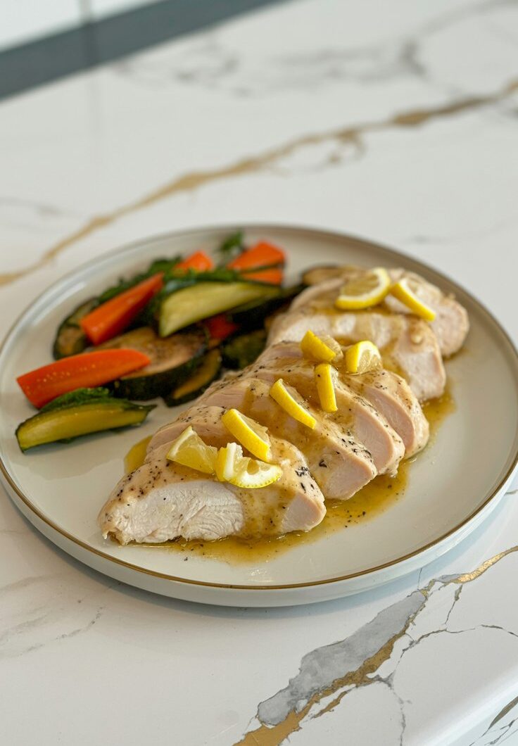 Crockpot Lemon Garlic Chicken for Two