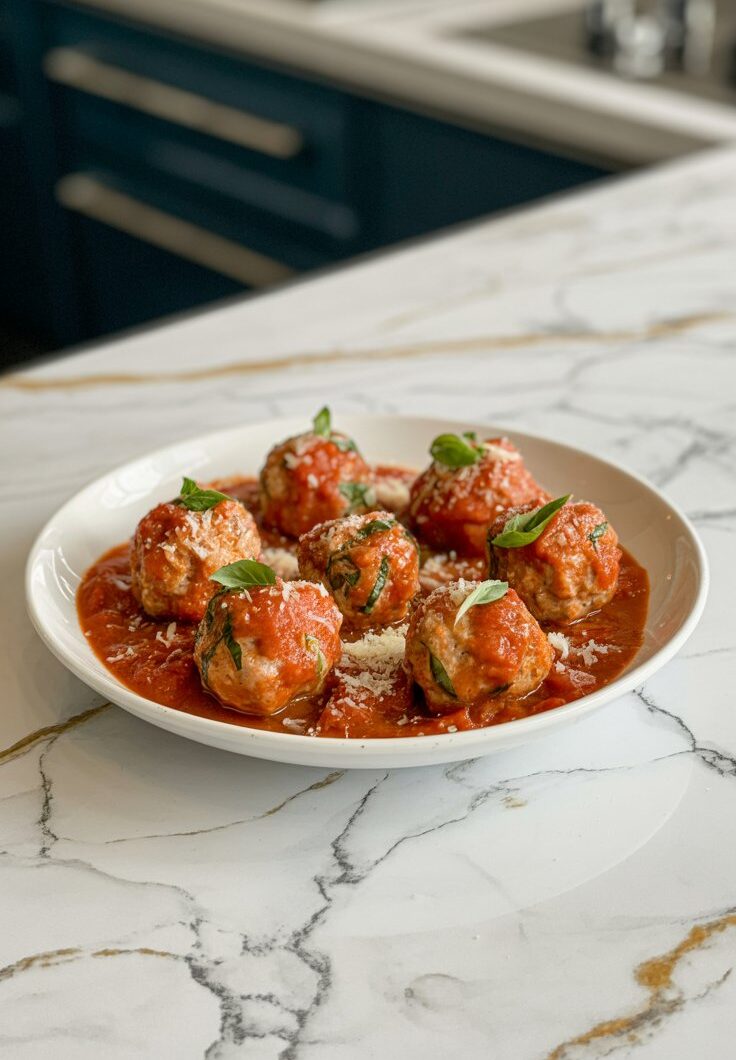 Crockpot Turkey Meatballs in Marinara