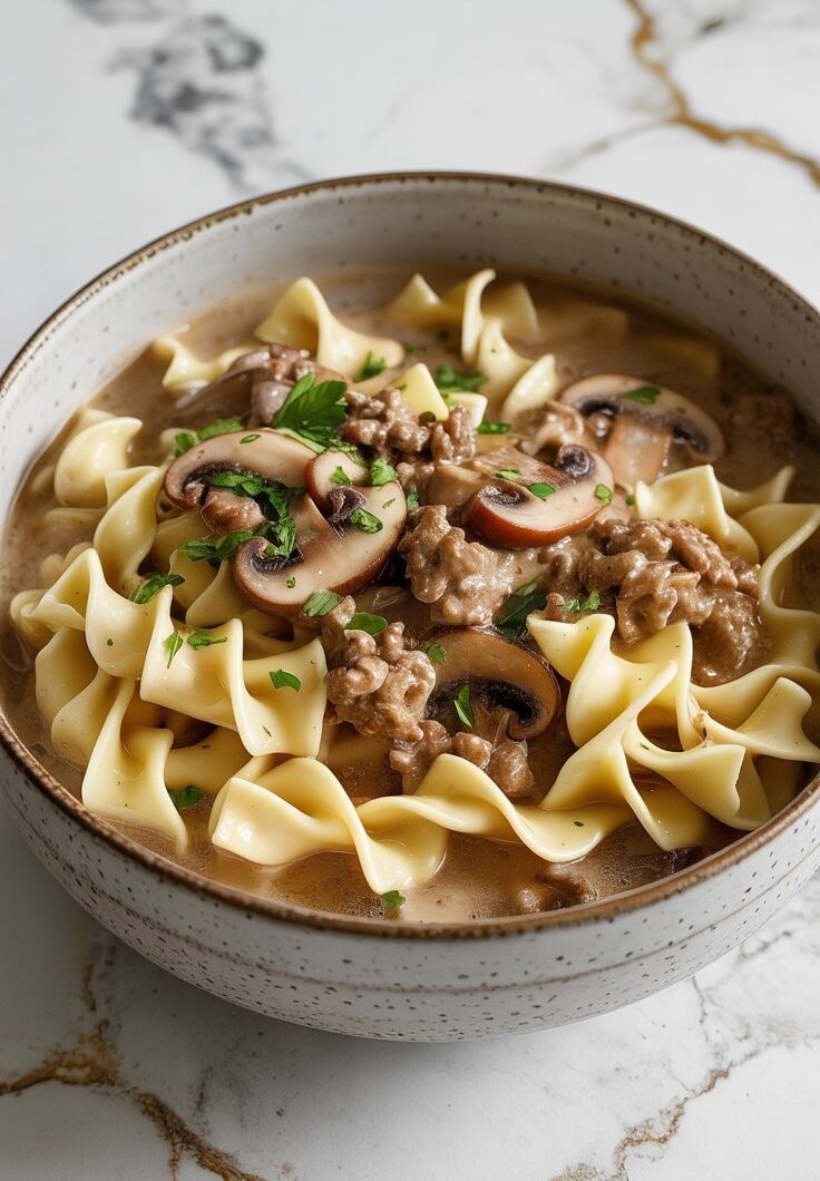 Beef Stroganoff Soup