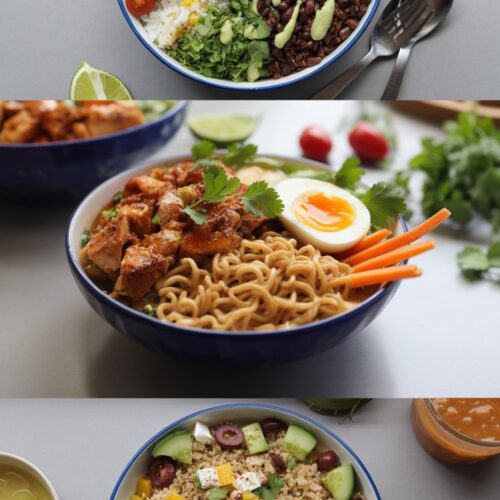 3 different prepared bowl recipes