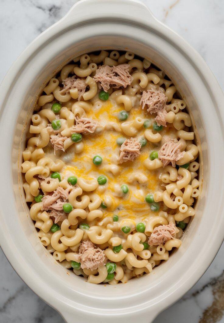 Crockpot Tuna Noodle Casserole