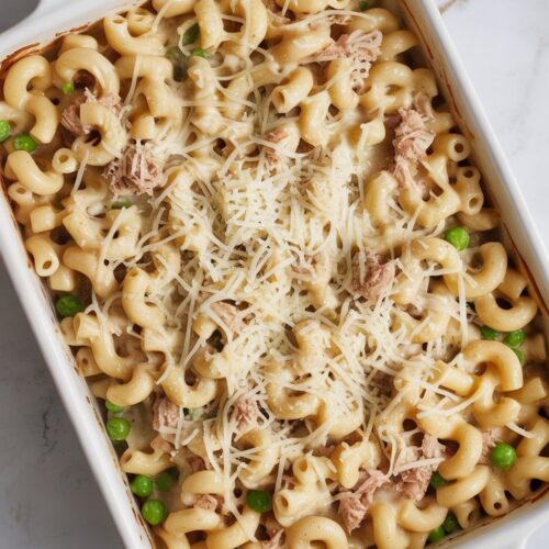 Homemade Tuna Noodle Casserole with Creamy Roux