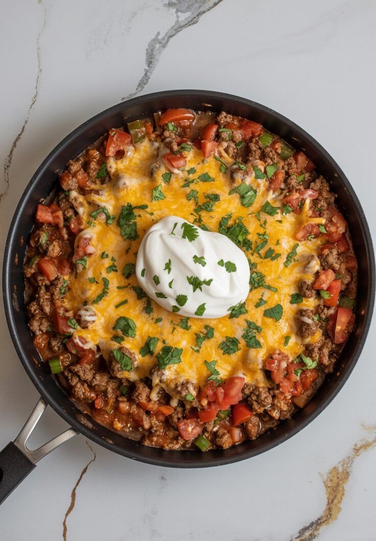 Keto Taco Skillet Casserole