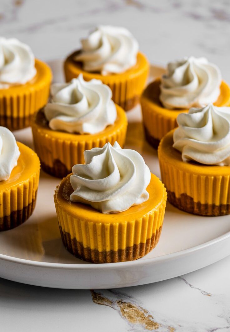 Mini Pumpkin Cheesecakes