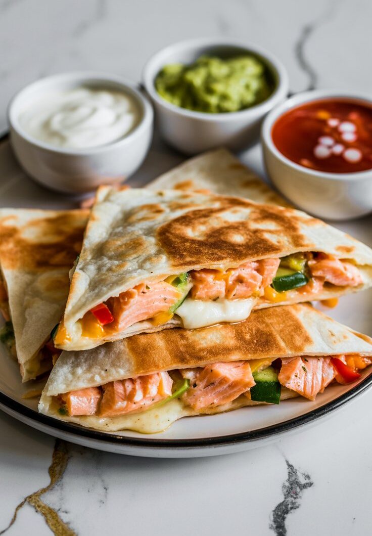 Pink Salmon and Veggie Quesadillas (Kid-Approved!)