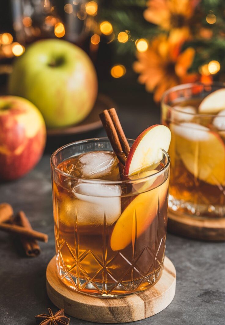 Apple Cider Bourbon Ginger Fizz