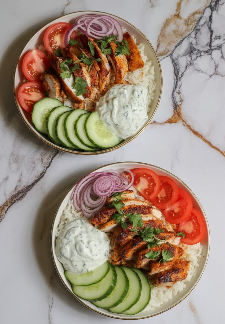 Chicken Shawarma Bowls with Tzatziki