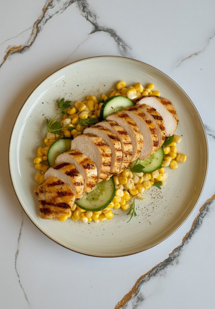 Honey-Mustard Grilled Chicken & Corn Salad