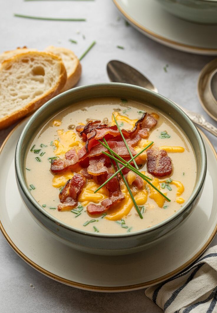 Bacon & Smoked Cheddar Potato Soup