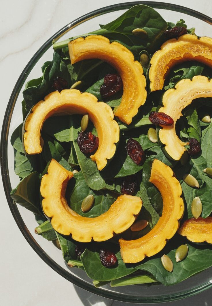 Roasted Delicata & Kale Harvest Salad