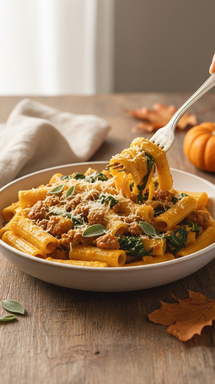 Creamy Sausage and Butternut Squash Pasta